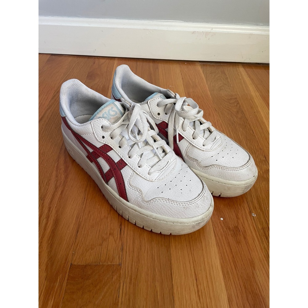 ASICS Japan S ST White Burgundy Blue Platform Sneakers 1202A024 Women 7.5